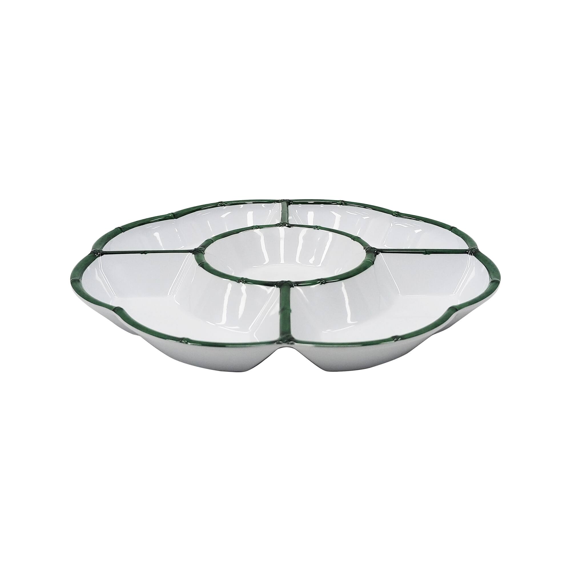 Green & White Melamine Chip & Dip Bowl by Celebrate It™
